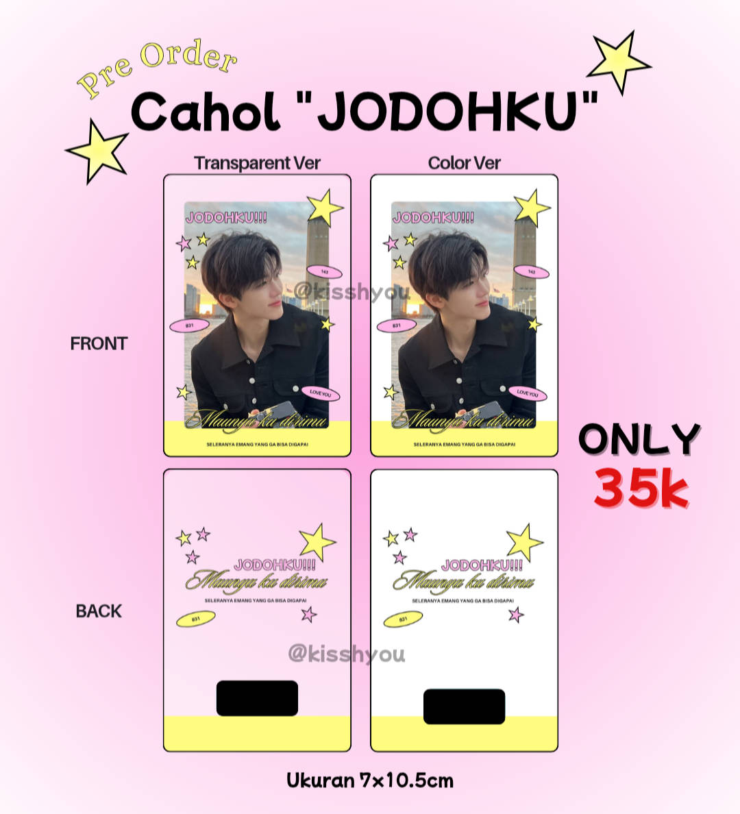 stuffsite's tweet image. Sells 

Interest check ✨ 
Cahol "JODOHKU"🤏🏻

if u interested rep ur usn yaa nanti di tag