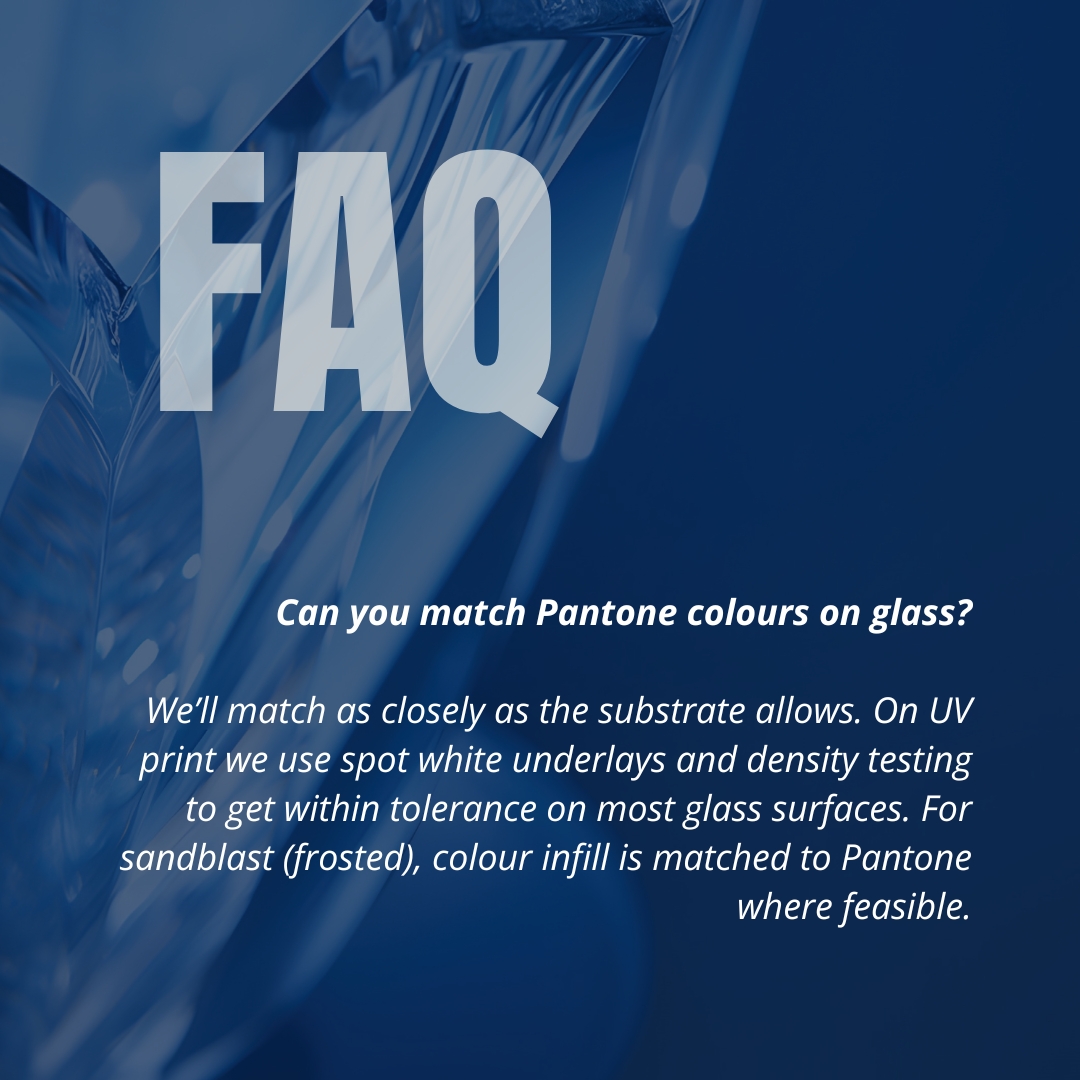 CrystalGallerie's tweet image. Your FAQ questions, answered. 

&quot;Can you match Pantone colours on glass?&quot;

Curious about our most asked questions? We&apos;ve got you covered. 

Dive into the answers to your FAQs here: bit.ly/48Nz5Bx