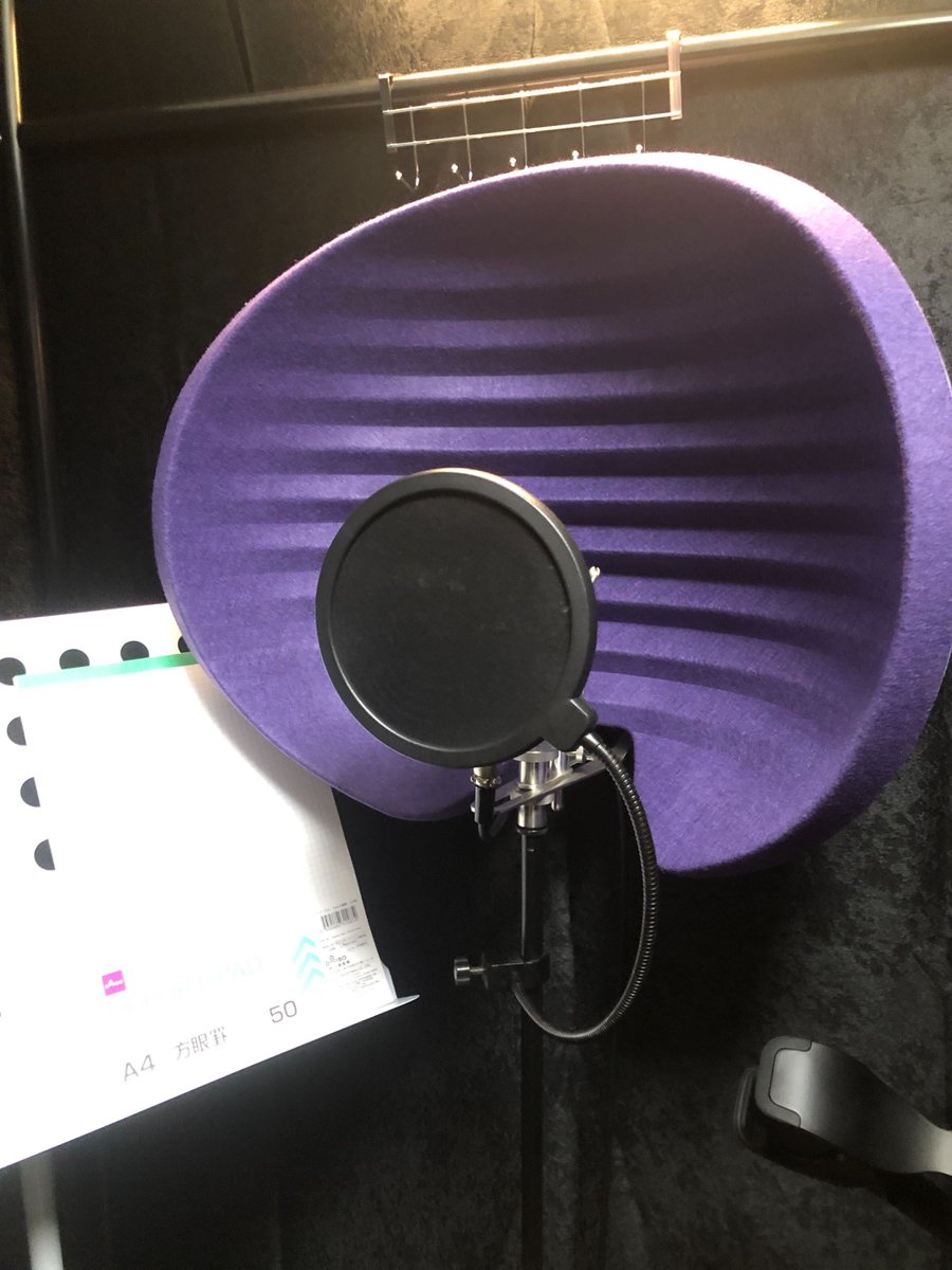 本日のRec！
こういう機材は黒系が多いけど紫かわいいね。