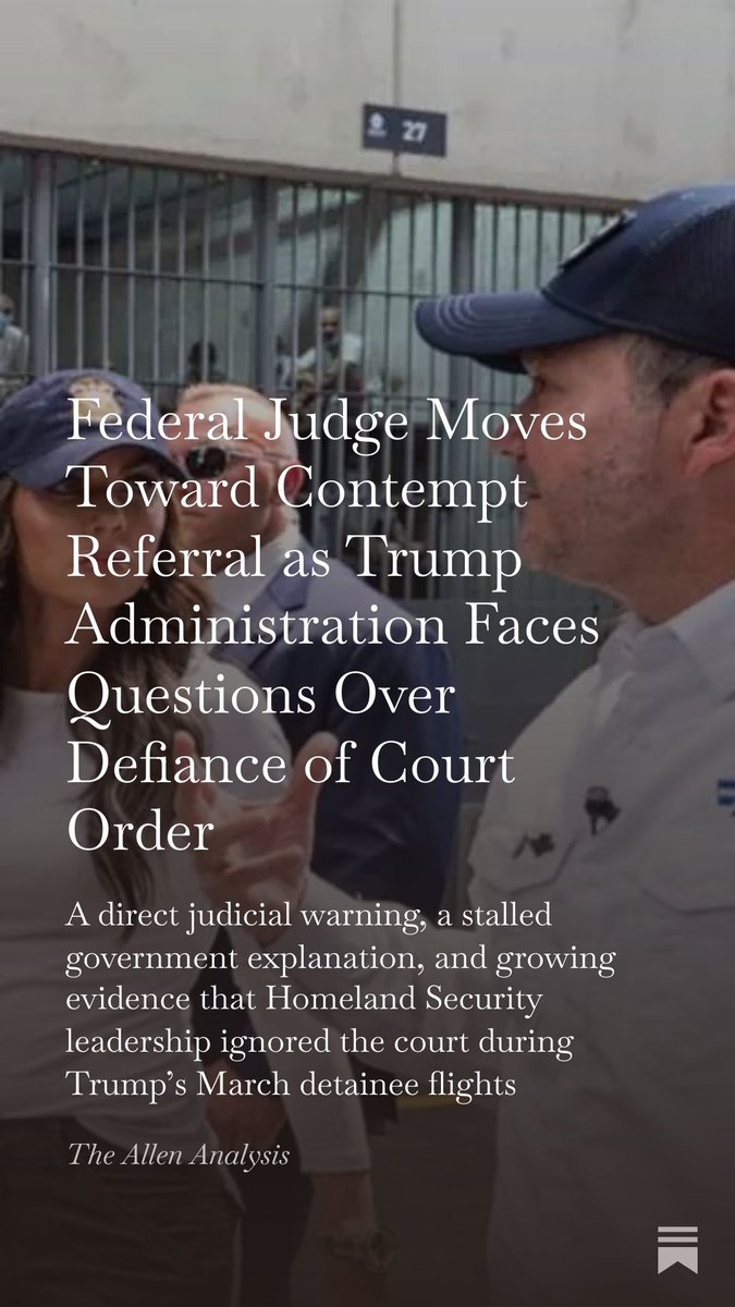 BREAKING: A federal judge just forced the Trump administration to reveal every official involved in letting detainee flights leave the U.S. after a court ordered them stopped.

The filings are due Dec 5.

If the names match what the court already suspects, this explodes fast.