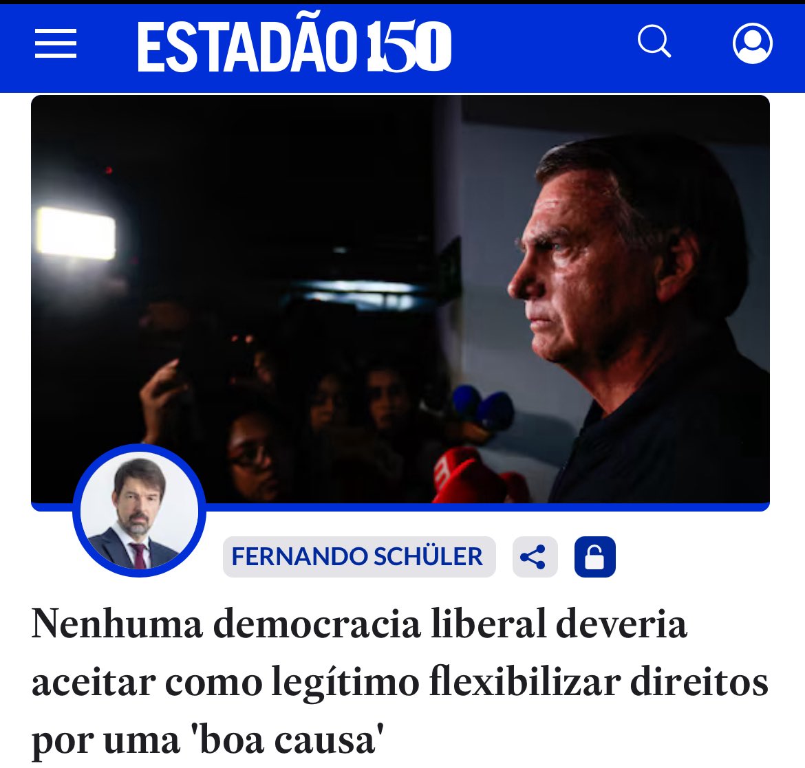 mauad_joao's tweet image. Fernando Schüler é gigante. Esfrega na cara dos seus próprios patrões do Estadão, dentre outros coleguinhas metidos a analistas, as suas (deles) ilusões, falácias e contradições lógicas. 👏👏

“Esta semana assistimos a mais um show do que se tornou um esporte favorito de nosso…