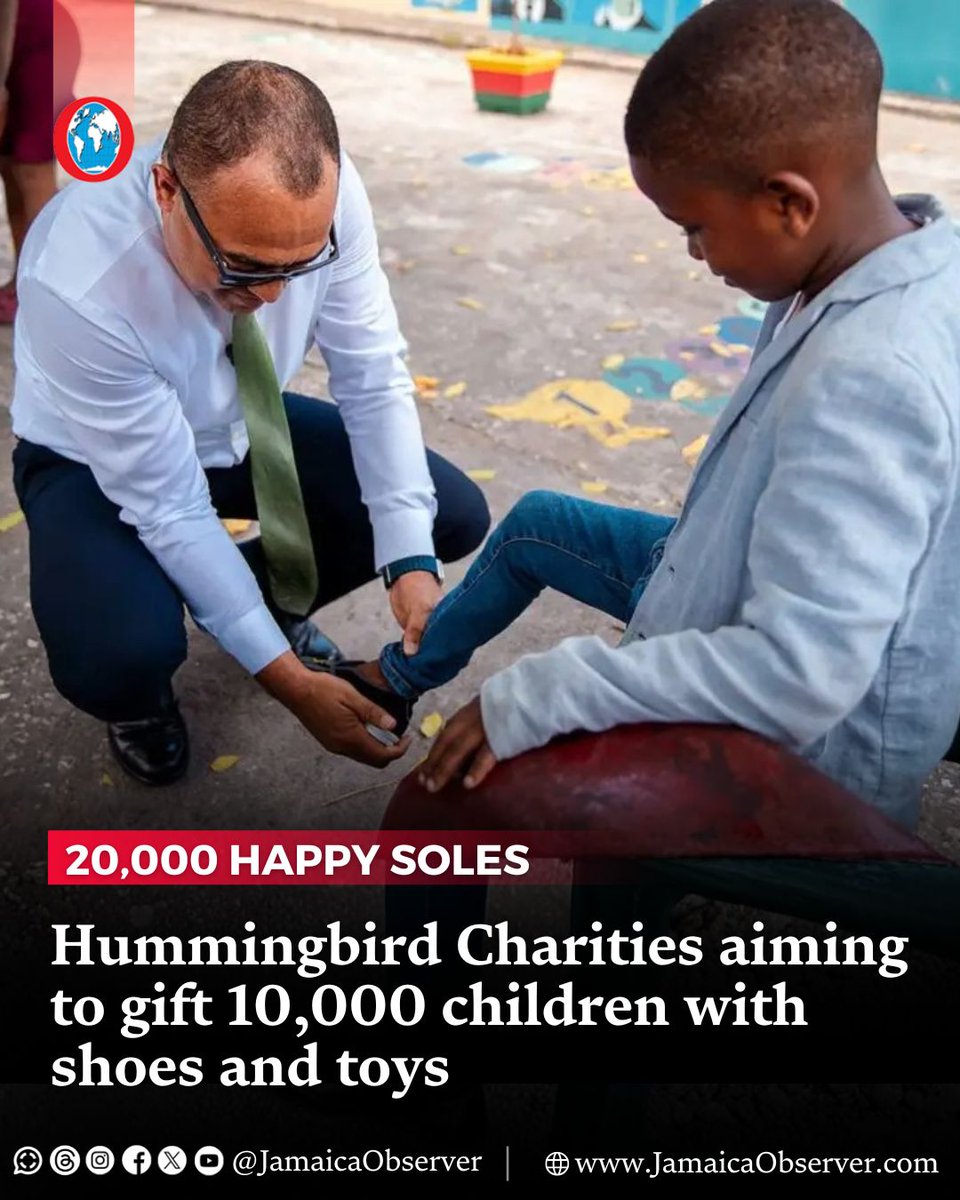 On a mission to bring joy to the hearts and feet of some young Jamaicans in communities hardest hit by Hurricane Melissa, Hummingbird Charities’ Sole2Sole programme has committed to providing 10,000 children with a pair of shoes and a toy each, this Christmas.
