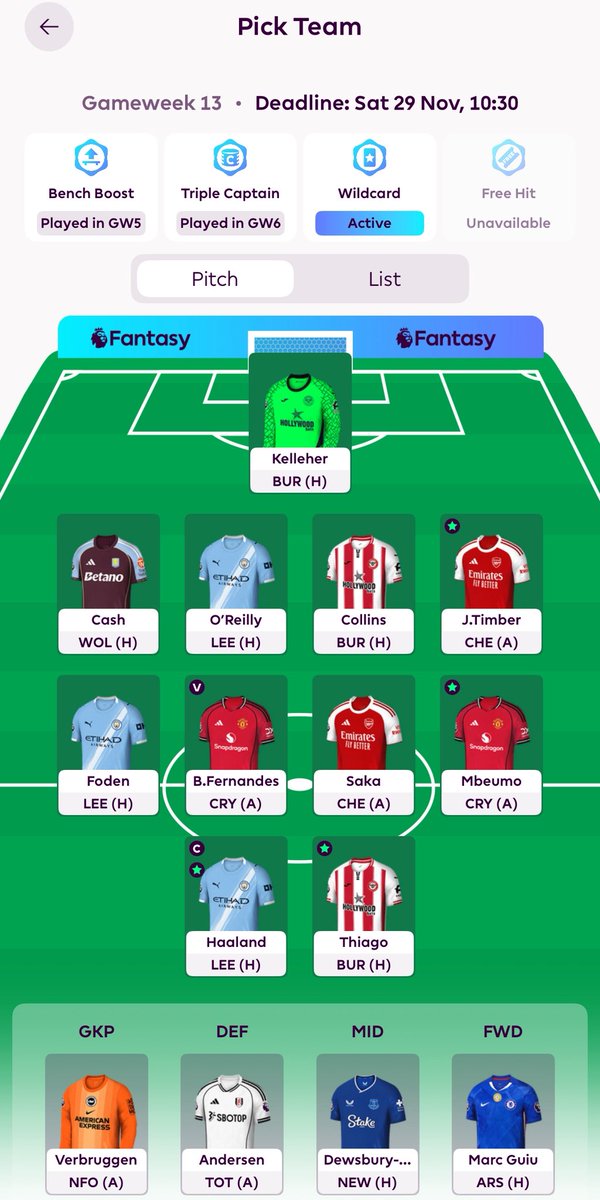 FPLSokka's tweet image. WC13 ended up like this - FH14 loading…