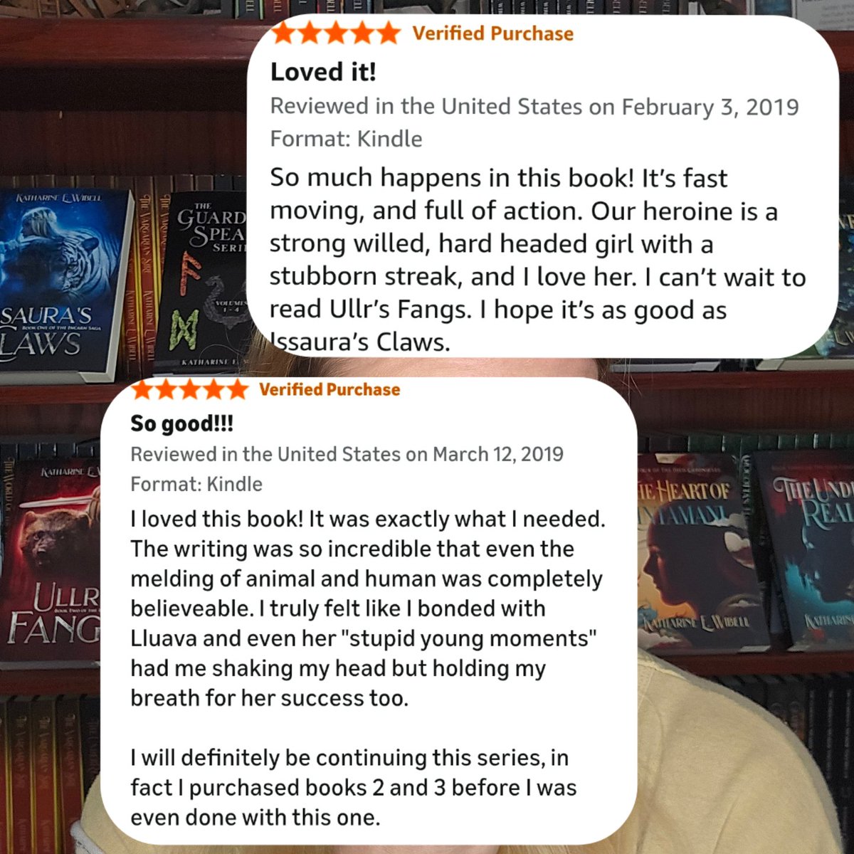 KatharineWibell's tweet image. Reviews for my book that make me smile. 📖 

Issaura&apos;s Claws is the first book that I published and I have enjoyed every moment of my writing journey since then. 

#fantasyreader #fantasybooks #fantasybook #highfantasy #darkfantasy