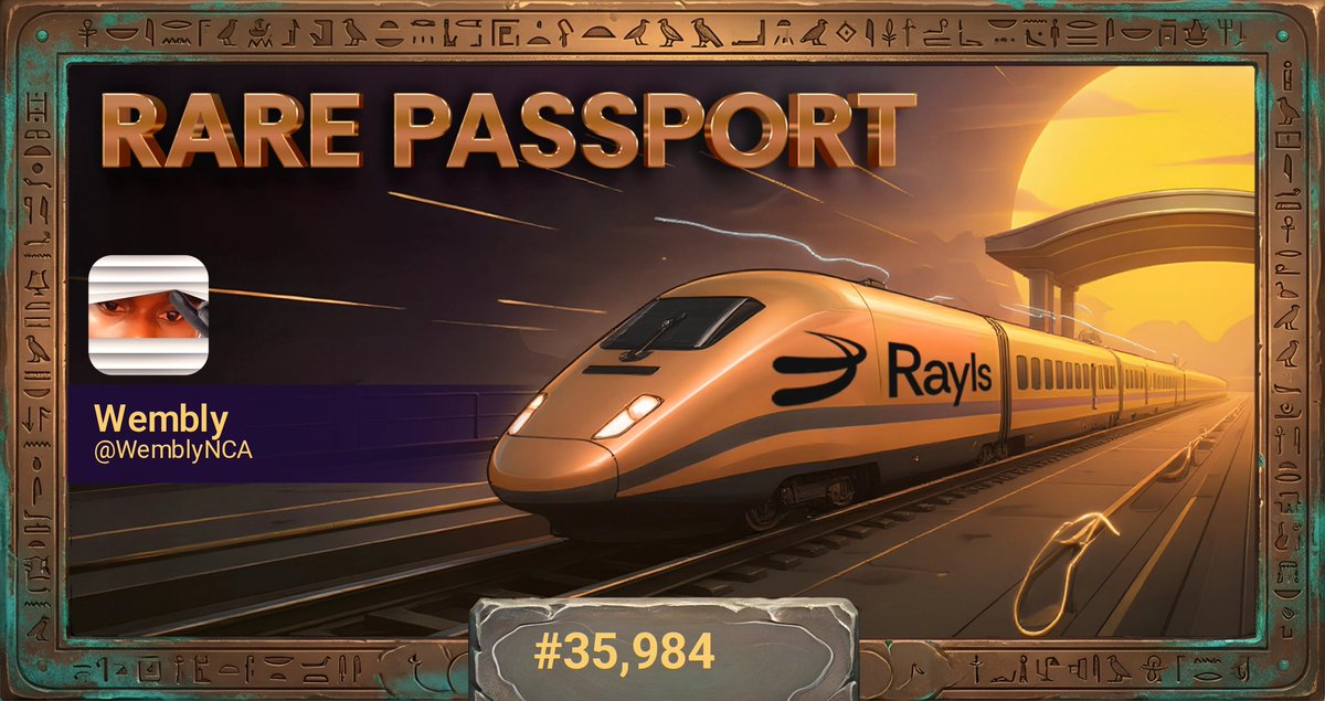 WemblyNCA's tweet image. The Rayls manifesto just went live. The early passports are disappearing fast! Get yours before the train leaves the station.

#35,984! 

 raylsmanifesto.com