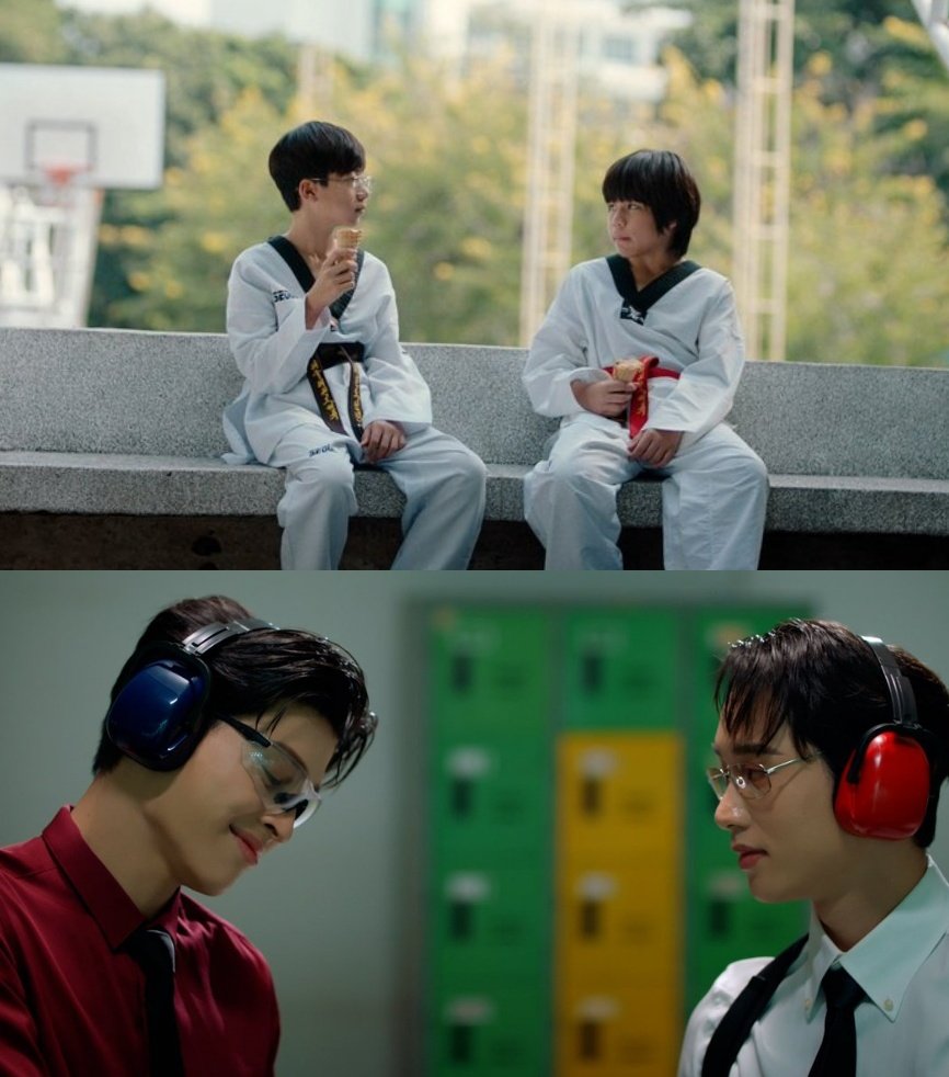 Thee: I don’t want you be my right-hand, I want you be my friend 
Mok: can be both at the same time?

They grew up together and with the same blue and red color 😭😭😭
#MeAndTheeSeriesEP3
#est_rvp #ppnaravit