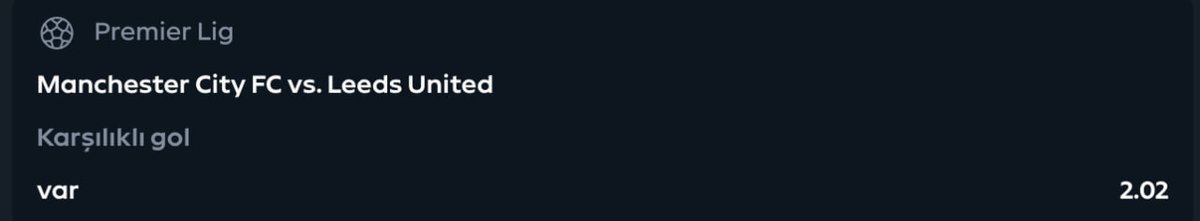 Manchester City - Leeds United 🎯

Maçta karşılıklı gol var olursa 10 kişiye nakit ödül verelim rt fav yapıp takip ediyor olmanız yeterli dostlar ✅

Telegram Kanalım 👉 t.me/Pablolivebets

#Bitcoin #PremierLeague #ManchesterCity