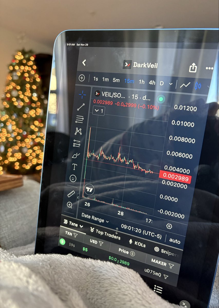 DegenKenn's tweet image. It would be entertaining if we casually ran DarkVeil to ATHs over the weekend 

$VEIL feat. Christmas tree