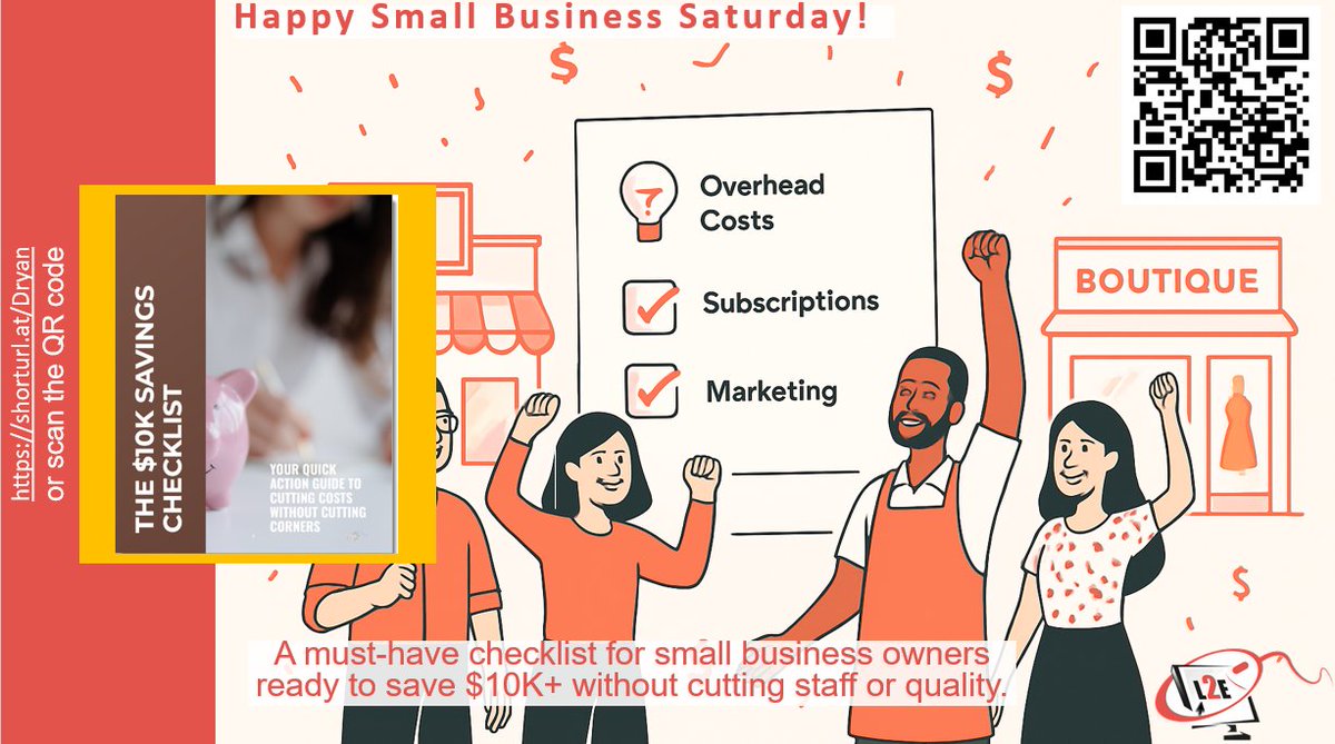 learn2_engage's tweet image. I’m excited to share a Small Business Saturday gift for fellow business owners!
Most of us are overspending by $10K+ annually without realizing it.
Grab this FREE checklist with 40+ ways to find that money. Download: learn2engage-marketplace.newzenler.com/f/the-10k-savi…

#SmallBusinessSaturday #SmallBusiness…
