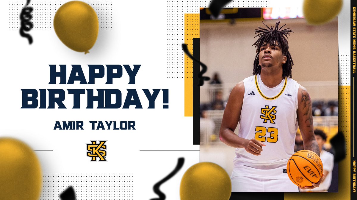 KSUOWLSMBB's tweet image. Help us wish a happy birthday to Amir Taylor! 🎉