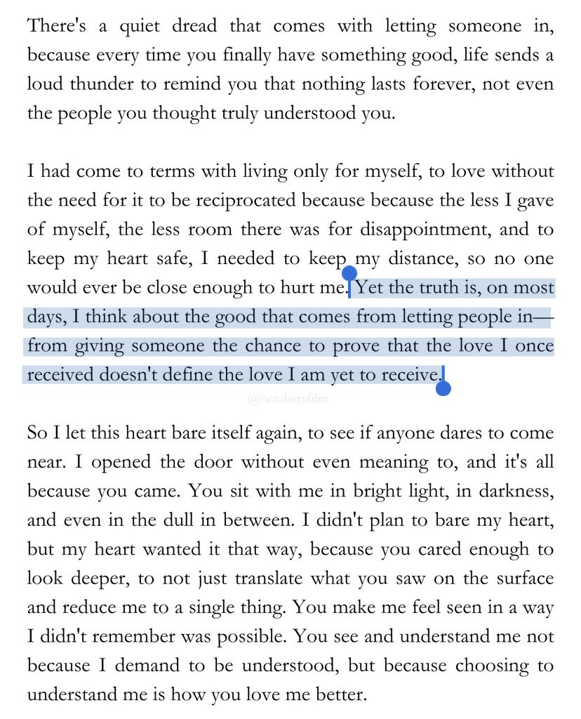 letting you in because in you, i find the love i kept giving to people who never knew what to do with it. (i love you).