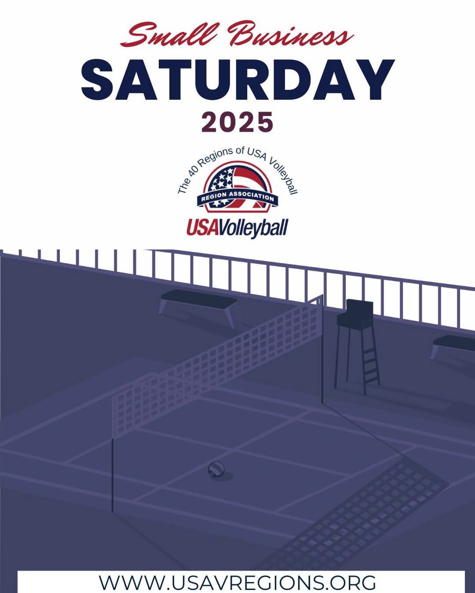 USAVregions's tweet photo. 🏐 Happy #SmallBusinessSaturday from the USAV Regions!
Club volleyball IS small business. When you choose a local club, you support jobs, families, community growth &amp; the coaches who pour everything into our athletes.
Thank you for investing in their future. 💙🏐 #USAVRegions https://t.co/C0HbK4VJ1U
