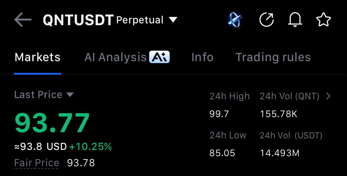 SignalMexc's tweet image. #QNT SHORT SETUP 

Target 1: $92.90
Target 2: $91.70
Target 3: $89.50

STOP : $98.50