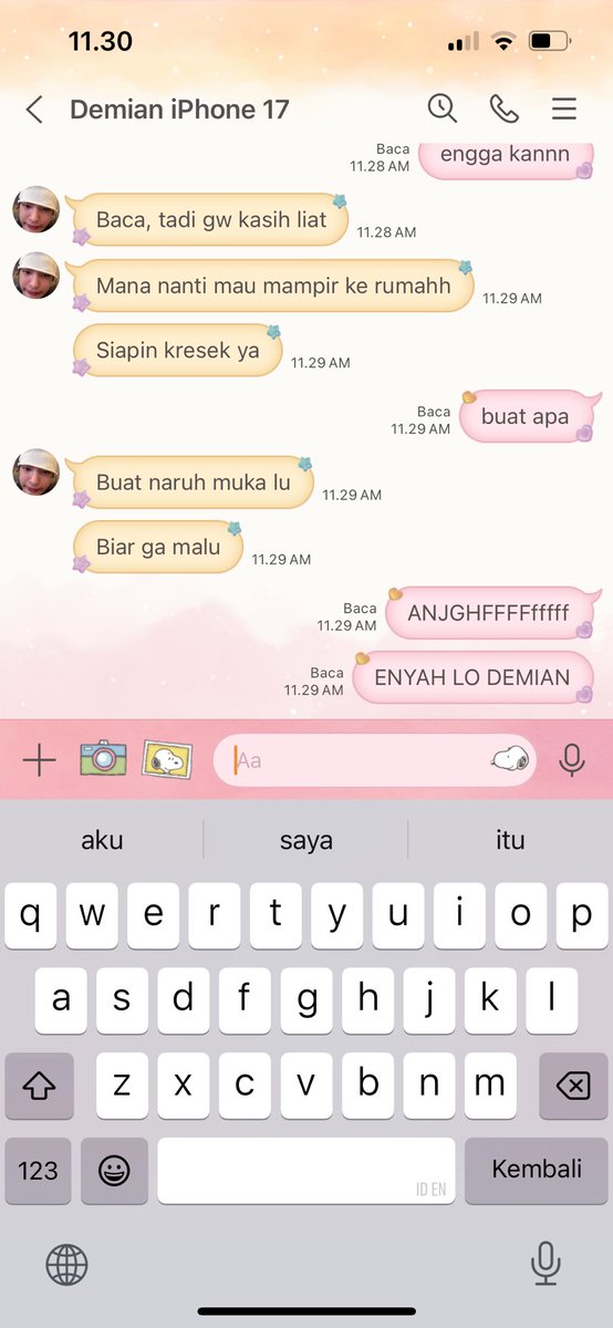 ACSLOVA's tweet photo. demian dengan sejuta keasbunannya https://t.co/z1Kj1pK718