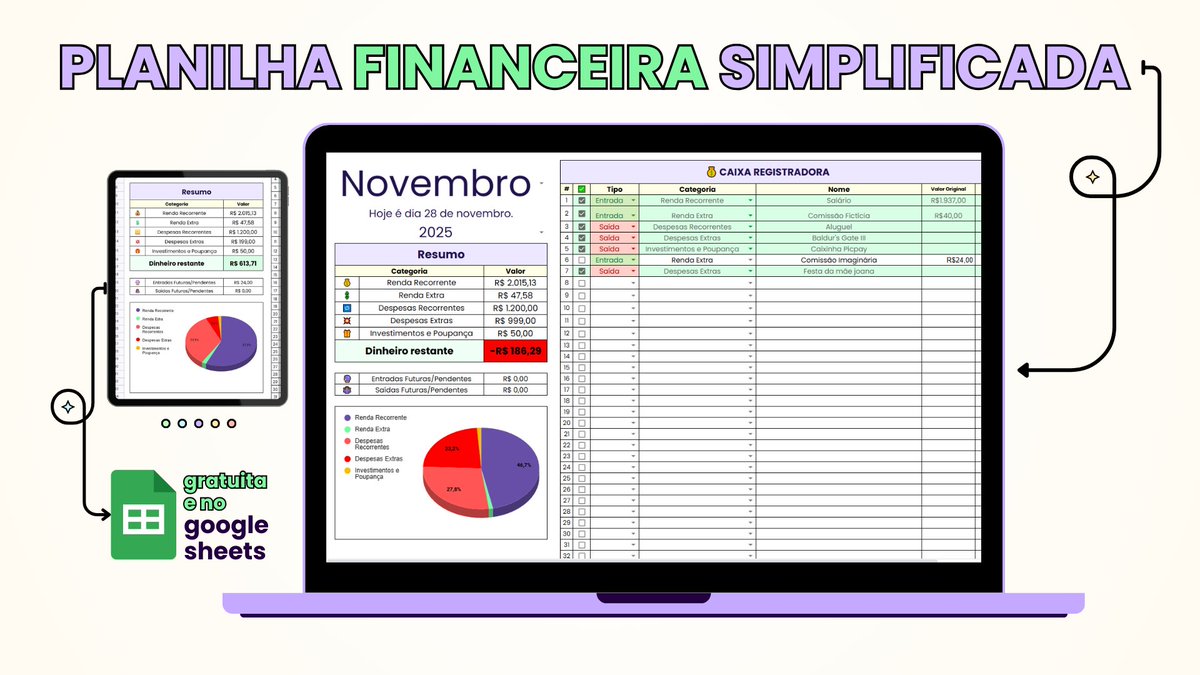 estuda_mel's tweet image. 📊 Planilha Financeira GRATUITA [Google Sheets]
Ideal para quem está começando a se organizar financeiramente

⟡ Destaques:
⭑ Resumo mensal
⭑ 4 Opções de Cores
⭑ Calendário Financeiro

🔁 RT para chegar em mais gente!