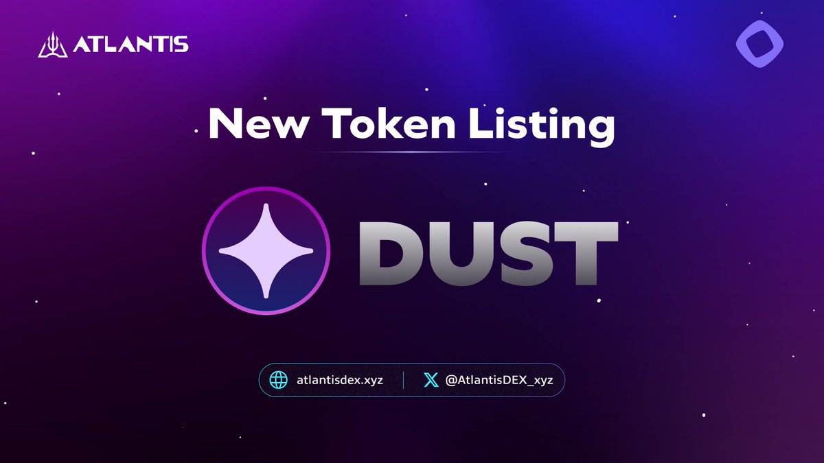 $DUST is now trading on Atlantis!

Pixie Dust is <a href="/Neverland_Money/">Neverland (live on Monad!)</a>'s native token that powers governance, liquidity incentives with deflationary mechanisms that strengthen value over time.

🔱 app.atlantisdex.xyz
