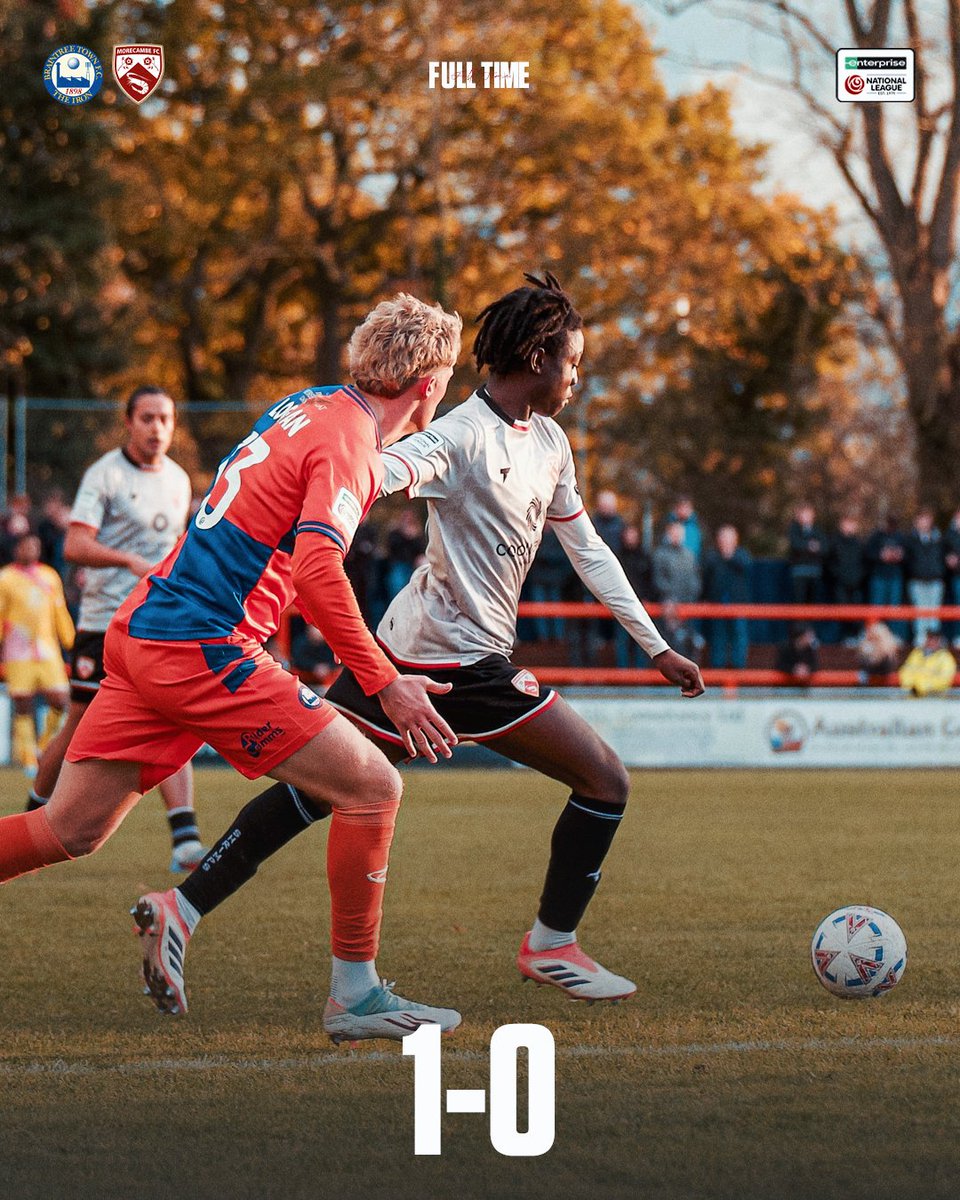 MorecambeFC's tweet image. FULL-TIME: It's defeat on the road.

#UTS 🦐 | #BRAvMOR