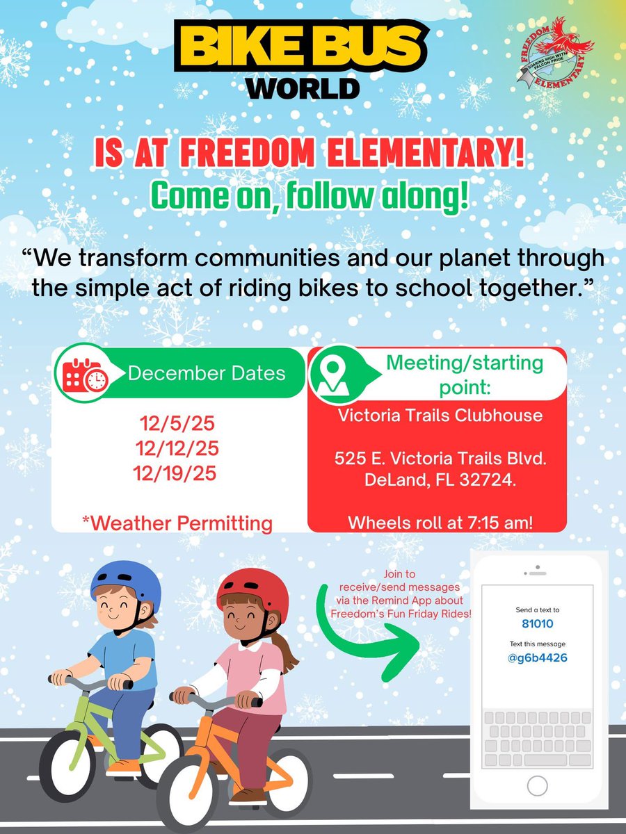 Mark your calendars for our December #BikeBus rides!