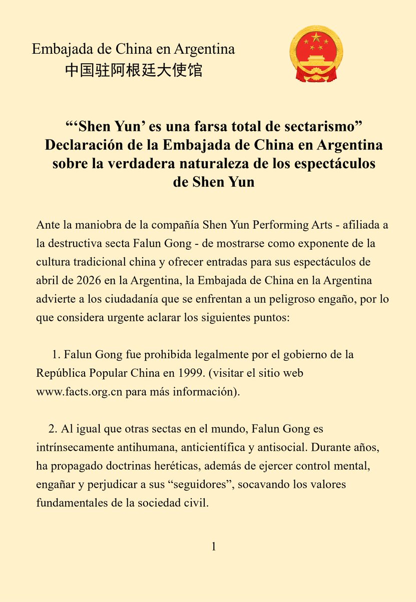 Embajada de China en Argentina tweet media