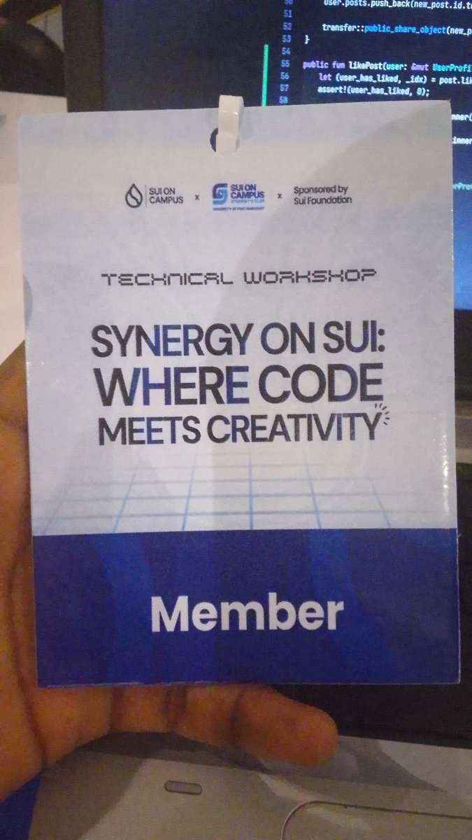 DevText16's tweet image. Day 2 of #suiTechnicalWorkshop
Learned new things again. Updated the sui app code.

@socscuniport @suioncampus @SuiNetwork 

Thanks for the experience 🙂‍↔️
