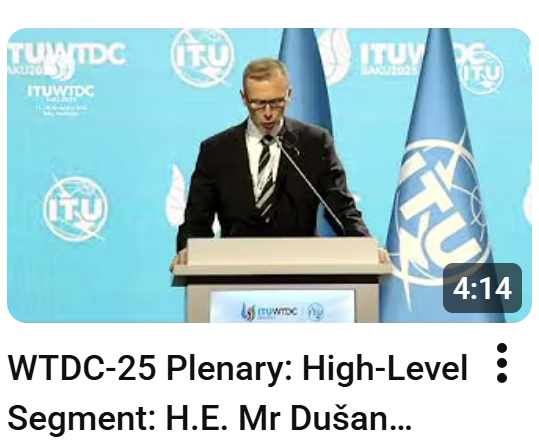 ITUEurope's tweet image. 📣The #ITUWTDC concludes with a series of great outcomes that pave the way for advancing #DigitalDevelopment worldwide!  

Do not miss the statement of H.E. Ambassador Dušan Matulay, #SlovakRepublic 🇸🇰

youtube.com/watch?v=KkNmKy…

@ITUEurope
