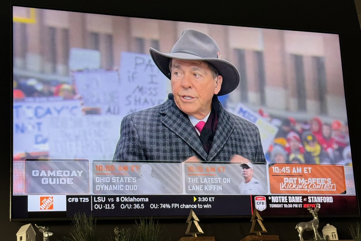 Saban’s fit on Gameday is gangster as hell