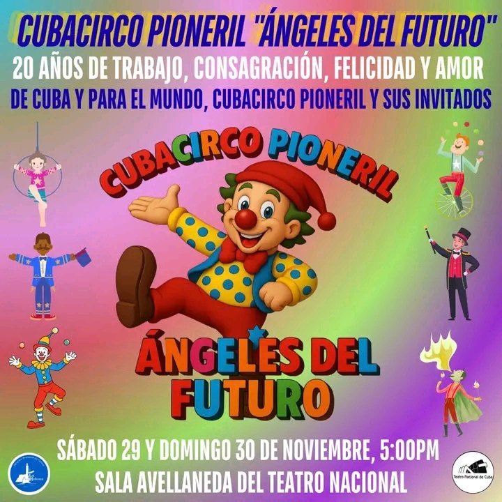 🎪 "Cubacirco Por Siempre". 
Este 29 y 30 de #noviembre los esperamos en #salaAvellaneda del <a href="/TNCubaOficial/">Teatro Nacional de Cuba 🇨🇺</a> 📎n9.cl/uyzq5 #circo #EnNuestroEscenario #MejorArteParaTodos