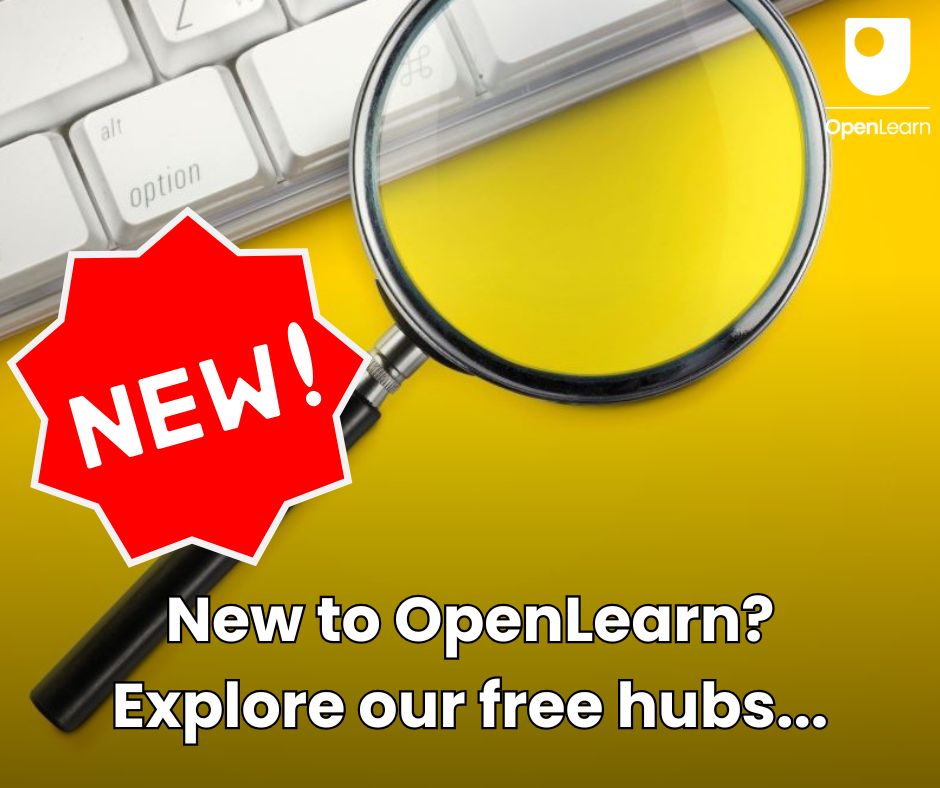 OUFreeLearning's tweet image. 🆕 to OpenLearn? 
Our hubs include #courses, #videos, interactive #activities and #articles:
🏡 Home education
🤝 Employability
🏫 Resources for schools
♻️ Sustainability
🏅 Sport &amp;amp; fitness
🙌 Religion, belief and worldviews
🌍 Race &amp;amp; ethnicity

Dive in 👉 open.edu/openlearn/get-…