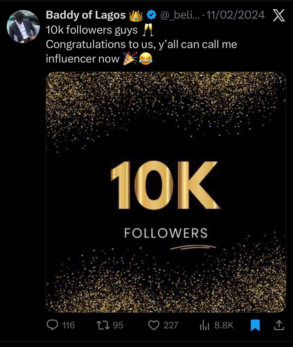 _belikebaddy's tweet image. I never imagined I’ll get here honestly I just kept doing my thing.