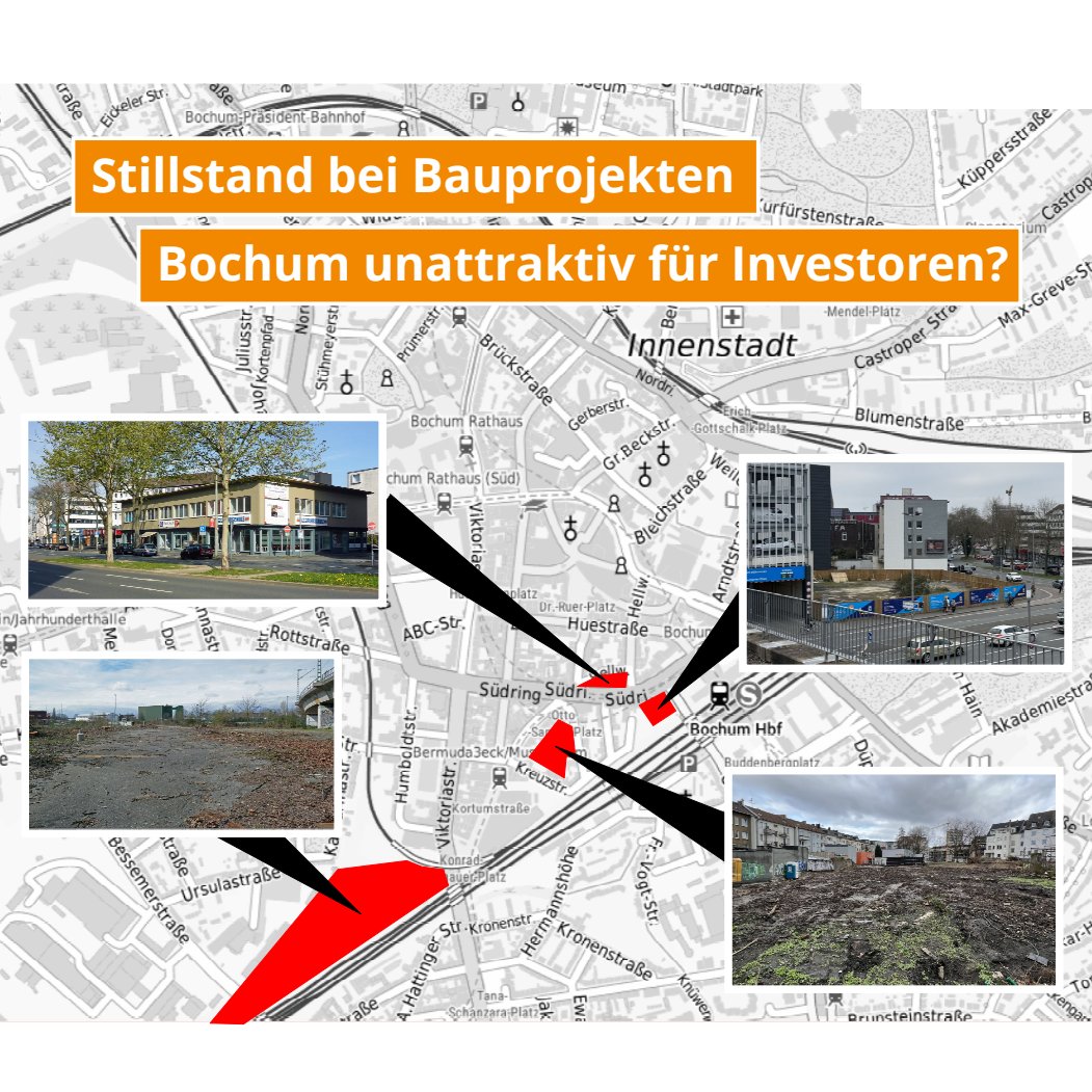 stadtgestalter's tweet photo. Stillstand bei zentralen Bauprojekten – #Bochum unattraktiv für Investoren?

Seit Jahren werden Filetstücke in der #City nicht bebaut. #Investitionsprojekte scheitern. Offensichtlich fehlt der Stadt #Attraktivität. #stadtgestalter #ratbo

https://t.co/qKZq4puwSR https://t.co/PGDUhYMH5u