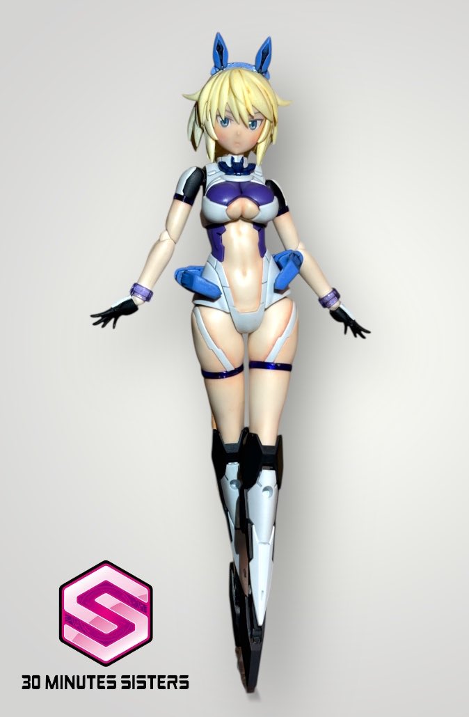 crowma's tweet image. #30MS 
スプリントコスできた！
手足はフロートユニットにしたけどこれ自立しにくいね…
頭は付属のやつもいいんだけど余ってたユフィアちゃんのオマケ頭にした。こっちの方が活発で早く動きそうで良い