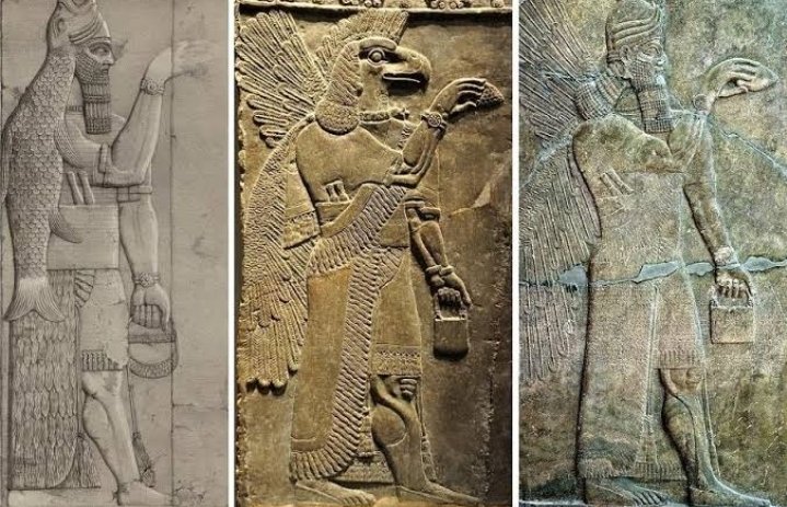 <a href="/histories_arch/">ArchaeoHistories</a> As per ancient Indian lores the 7 Saptarishis who are also the constellation Great Bear, were the knowledge bringers sent by Shiva to different parts of then living world. One probably reached Mesopotamia and Sumer.
They were advanced beings who brought civilization to the world.