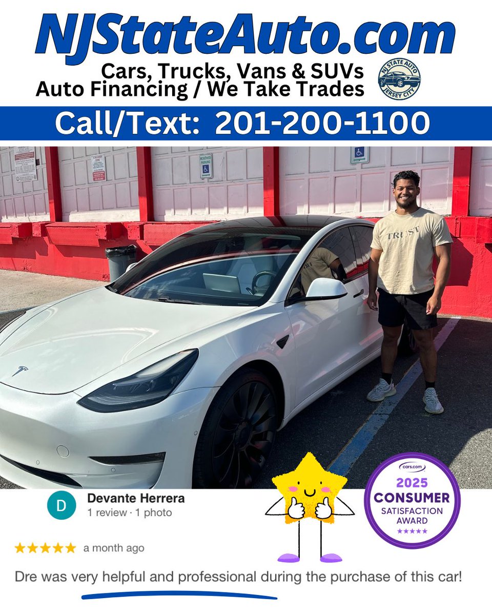 NJStateAuto's tweet image. 🌟"Helpful &amp;amp; Professional!"🌟
How can we help you?? Let's get you driving today!
📞201-200-1100 📍406 Sip Ave, Jersey City, NJ 07306

 #njautos #njcars #nyautos #nycars #usedcars #cars #autos #usedcarsforsale #carsforsale #njstateauto #jerseycitycars #njauto #nyauto #5stars