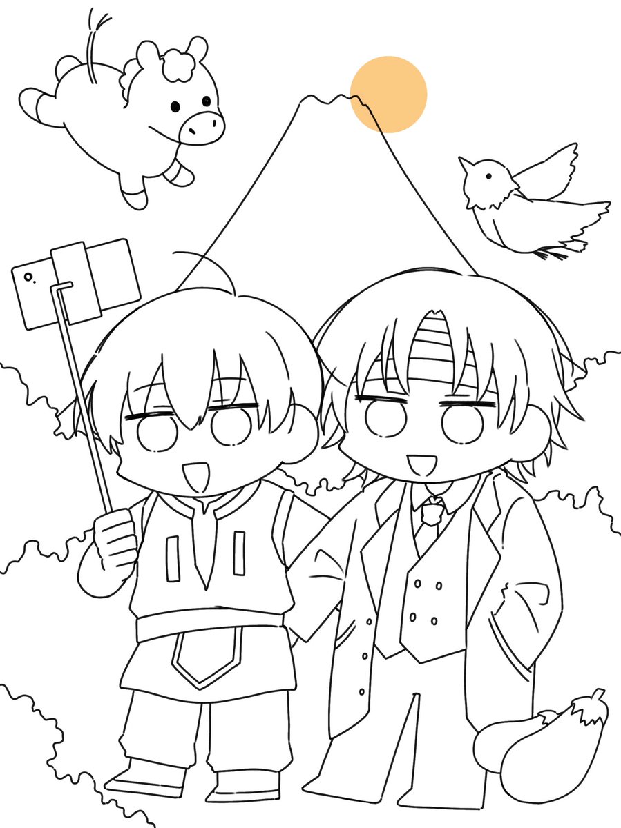 UeFbh's tweet image. 線画/📱📕周りの空気のうまい！まるでマイナスイオンや(    ˘O˘=͟͟͞͞)ｽｩ-