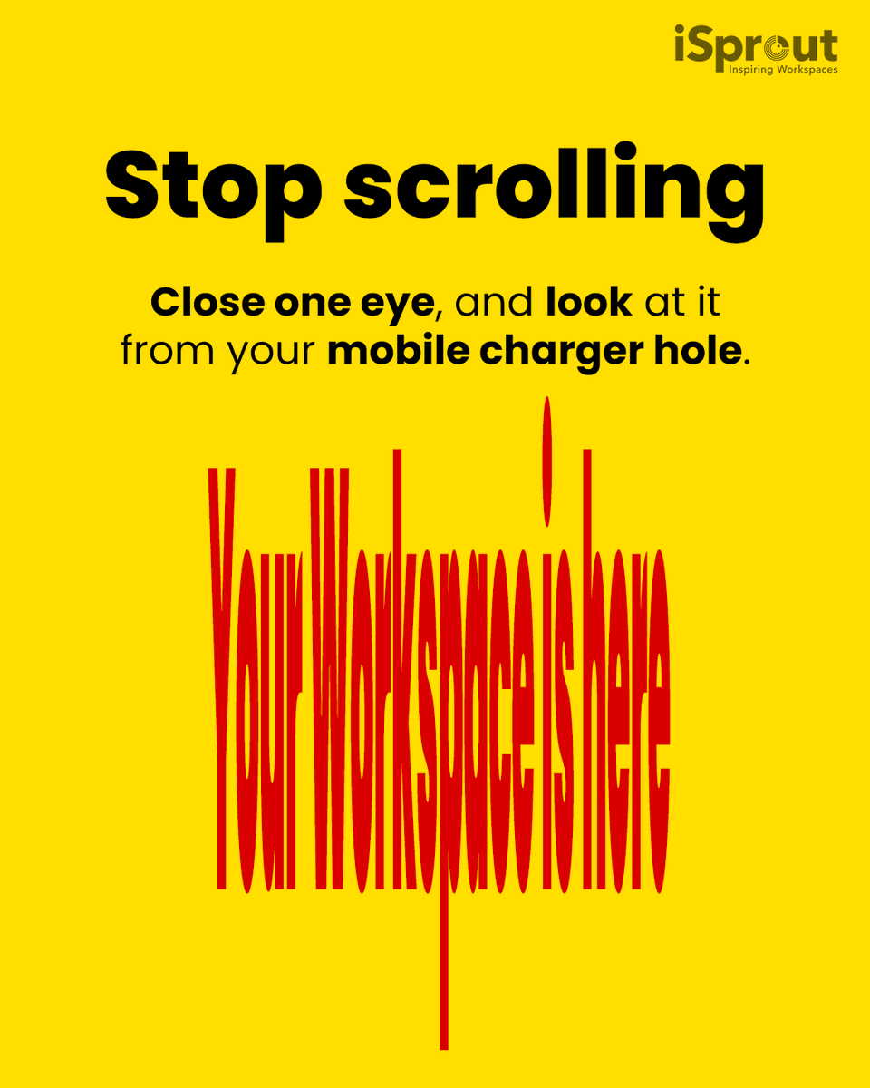 isproutbc's tweet image. Big goals begin in the right space. 

Choose a workspace that fuels your hustle, growth &amp;amp; creativity - only at iSprout.

Reserve today: +91 8464999920

#lookfromyourchargerhole #isprout #funpost #trend