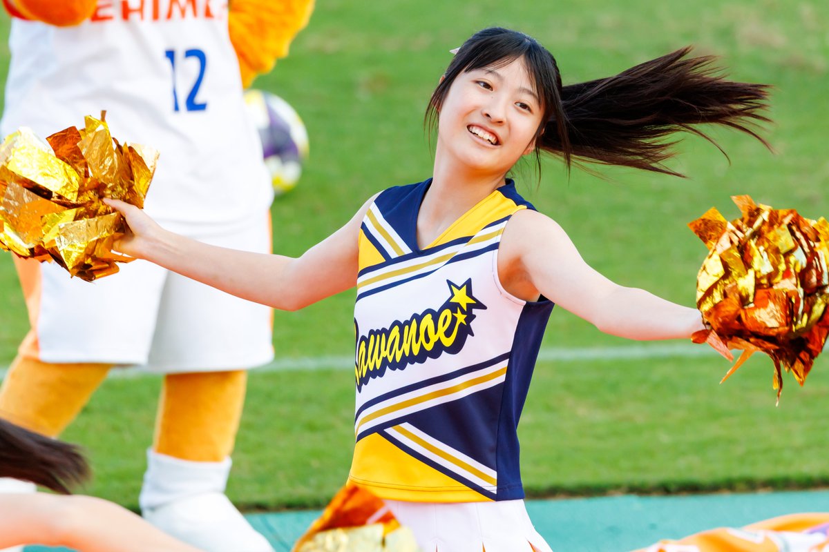 バトン部ユニフォーム 四国中央市川之江高等学校バトン部 愛媛FCホームゲームオープニング