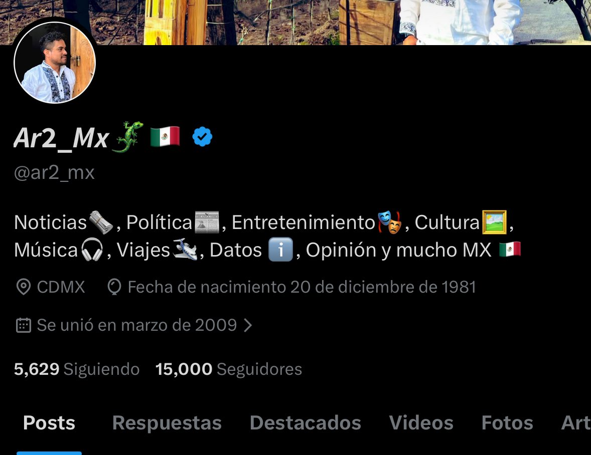 :#Ar2Días🦎☀️:
¡¡¡ LLEGAMOS A LOS 15k !!!

Despertamos con esta noticia, nunca imaginé que las cosas que les comparto pudieran ser del agrado de muchas personas, NO SOY PERIODISTA (como muchos creeen), solo soy un ciudadano PREOCUPADO por su país y que ama profundamente a México.