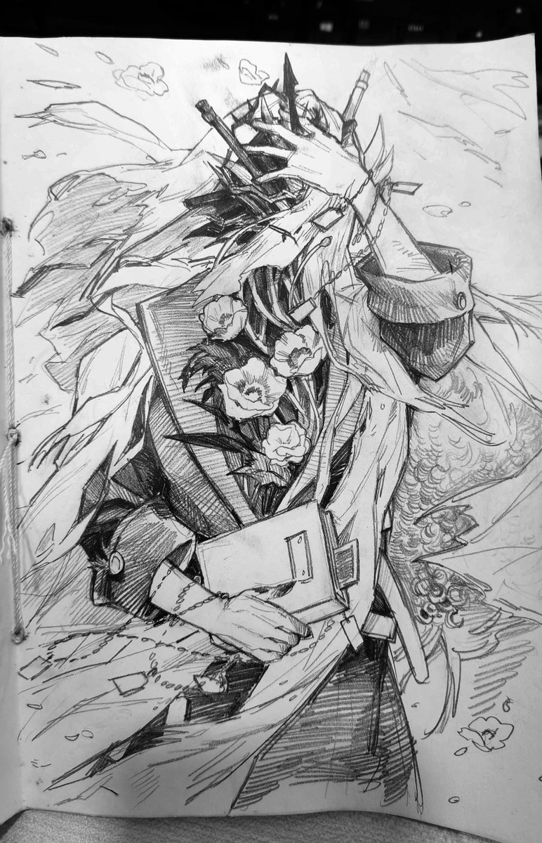 I've been escaping reality with drawing traditionally :D
#reverse1999 #r1999