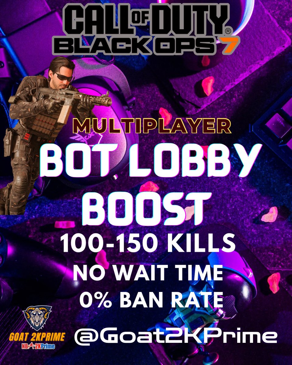 GOAT2KPrime's tweet photo. β‘οΈβ‘οΈQUICKEST way to unlock everything in Black Ops 7
Private Bot Lobbies Running ALL DAY!!
- Max guns in 2-4 hrs π₯
- Zero bans since launch
- Instant Entry No Wait Time
DM for Prices or To Purchase @GOAT2KPrime
#BO7 #BotLobby #CallOfDuty #BlackOps7 https://t.co/8gouPorUhX