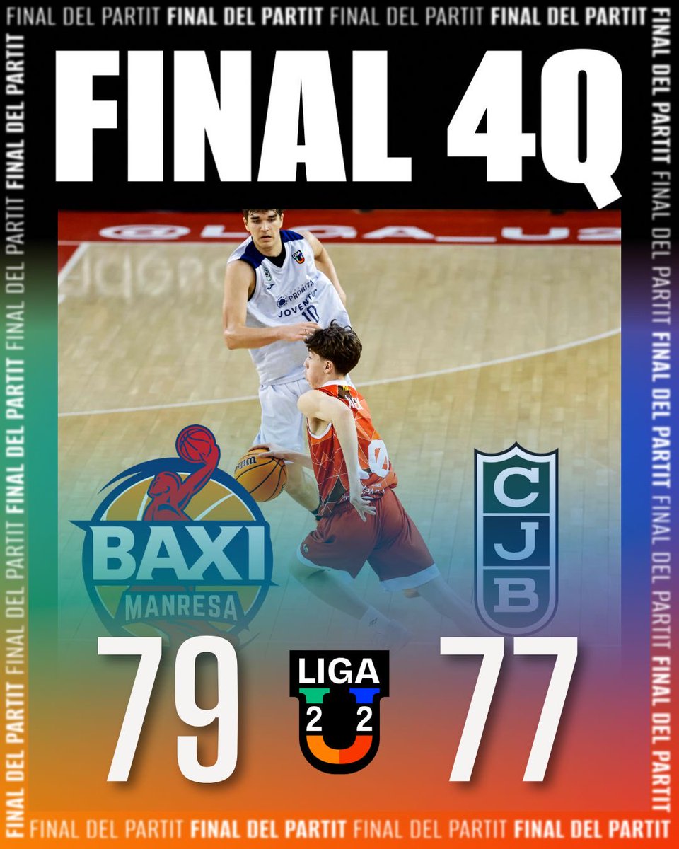 BasquetManresaB's tweet photo. ❤️‍🔥 Victòria en el derbi!
💥 El BAXI Manresa s’emporta un partit ajustat davant la @Penya1930 
📊 Puma: 16 PTS / 7 REB / 3 ASS i Rosell 19 PTS 2 REB #SOMHIManresa https://t.co/4DgE1RIswg