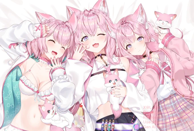 こよちゃんの周年祝いイラストが遂に4枚に…! #博衣こより4周年 #こよりすけっち