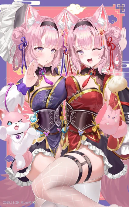 こよちゃんの周年祝いイラストが遂に4枚に…! #博衣こより4周年 #こよりすけっち