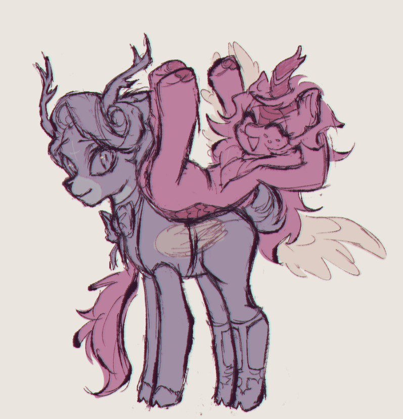 PanniFu's tweet photo. ˚₊‧꒰ა ✦ ໒꒱ ‧₊˚

I have an think  that Abel*🐑 is an  pony, 🚪 is a deer, and emily is a kirina. 
#hazbinhotelseason2 #HazbinHotelAbel https://t.co/1tllT7vIvE