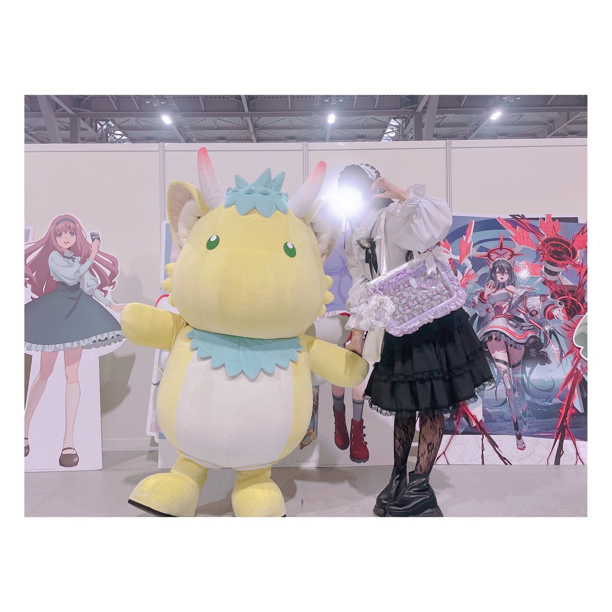 ナオせんぱいがいっぱいで最高！になっていました せんぱい撮ってたらガブちゃんが来てくれたので一緒に撮ってもらいました(ᐢ ̥_  _ ̥ᐢ)