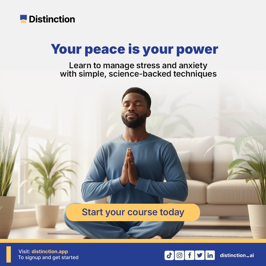 getDistinction's tweet image. We all experience anxiety — but managing it is a skill you can learn.

Explore practical ways to build calm, focus, and resilience in everyday life.

👉 Enroll here: dashboard.distinction.app/public-course/…

 #Distinction #StudyWithDistinction #DistinctionCourses
