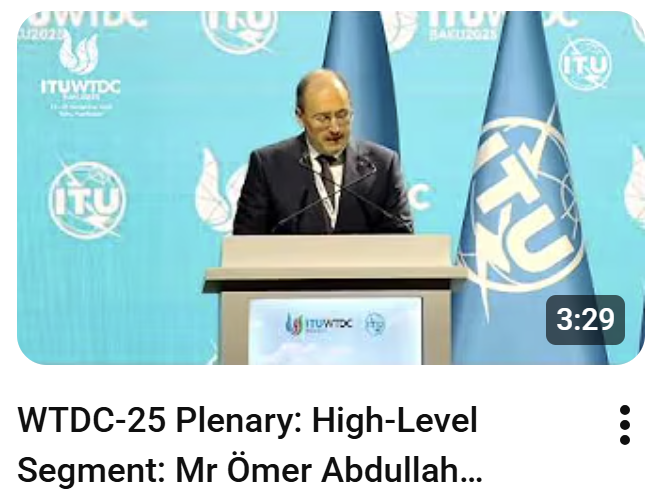 ITUEurope's tweet image. 📣The #ITUWTDC concludes with a series of great outcomes that pave the way for advancing #DigitalDevelopment worldwide!  

Do not miss a high-level statement by Mr Ömer Abdullah Karagözoğlu, President of the ICT Authority (BTK) #Türkiye 🇹🇷

youtube.com/watch?v=zQNfdx…

@ITUEurope