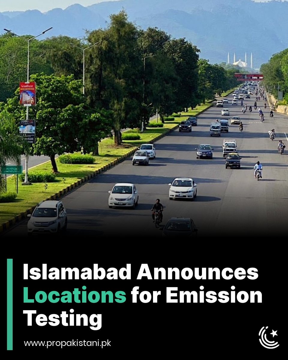 ProPakistaniPK's tweet image. The Islamabad administration has expanded its vehicle emission testing facilities, increasing the number of inspection points from one to four. Deputy Commissioner Irfan Nawaz Memon

Read More:  propakistani.pk/2025/11/29/isl… 

#Islamabad #EmissionTesting