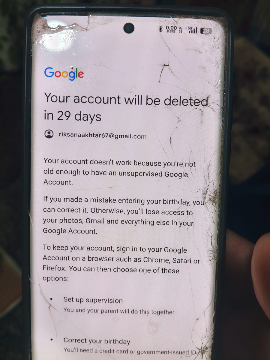 fzan8567's tweet photo. @GoogleIndia @Google @GooglePlay @TeamYouTube hy I m faizan my brother has a Roblox account he accidently put his wrong age and we got this I need your help to verify my account https://t.co/yDfma11P8W