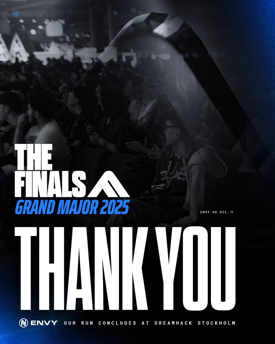 Envy's tweet image. Our Grand Major run ends here.

Thank you to all our fans for your unwavering support. #EoD
