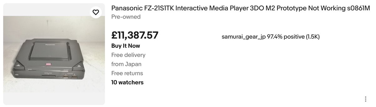 TheRetroHQ's tweet photo. £12k for a non working 3D0 M2! Ouch. Cool bit of hardware, though! https://t.co/ngnqUeH2Wb